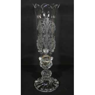 Baccarat tors Bambou, photophore en cristal moulé et gravé