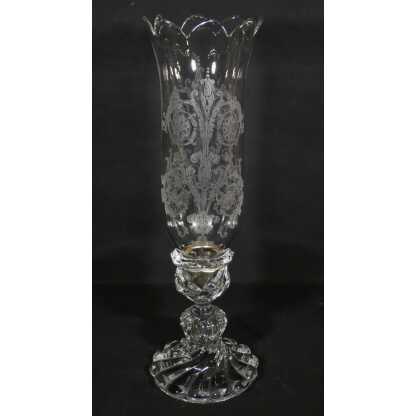 Baccarat tors Bambou, photophore en cristal moulé et gravé