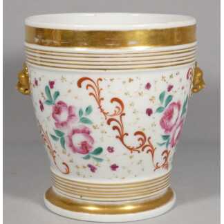 Cache pot en porcelaine de Paris, époque Louis Philippe, début XIX ème