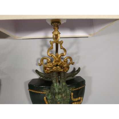 Paire d'appliques aux béliers de style Napoléon III en bois et bronze – Image 14