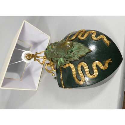 Paire d'appliques aux béliers de style Napoléon III en bois et bronze – Image 13