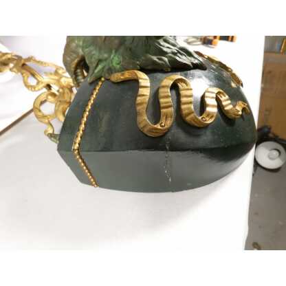 Paire d'appliques aux béliers de style Napoléon III en bois et bronze – Image 11