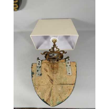 Paire d'appliques aux béliers de style Napoléon III en bois et bronze – Image 17