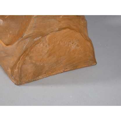L'enfant endormi par Marcel Bouraine, sculpture en terre cuite – Image 9