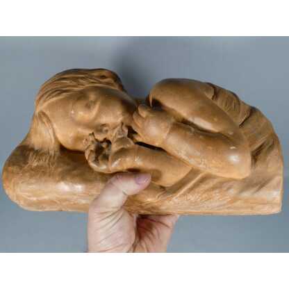 L'enfant endormi par Marcel Bouraine, sculpture en terre cuite – Image 7