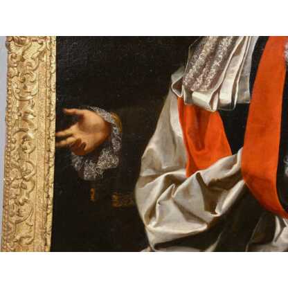 Portrait d'un magistrat de la fin du XVII ème, Gillbert Alexandre de Beausson? cadre doré – Image 6