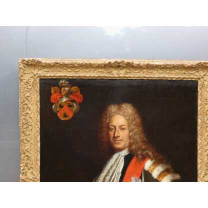 Portrait d'un magistrat de la fin du XVII ème, Gillbert Alexandre de Beausson? cadre doré – Image 18