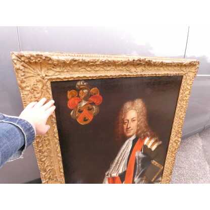Portrait d'un magistrat de la fin du XVII ème, Gillbert Alexandre de Beausson? cadre doré – Image 10