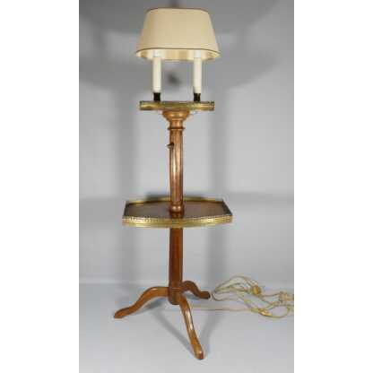 Guéridon liseuse porte lumière de style Louis XVI en acajou, époque XIX ème
