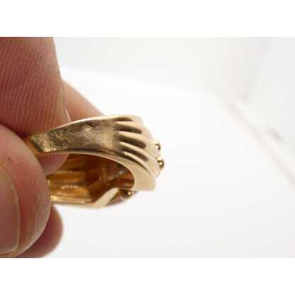Bague Tank en or massif et diamants, époque 1940 – Image 7