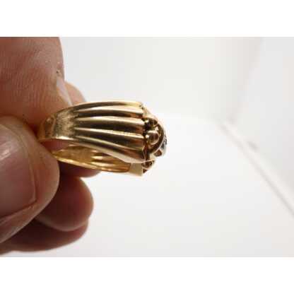 Bague Tank en or massif et diamants, époque 1940 – Image 6