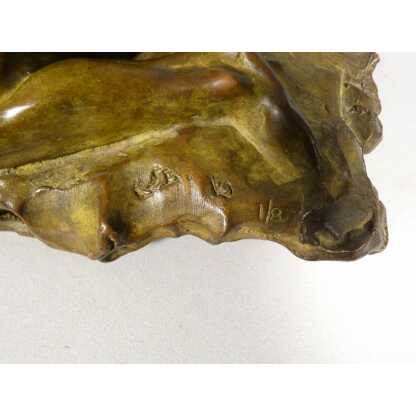 Trois, maternité, sculpture en bronze patiné par Sandrine Clarisse Bertrand, fonte Couffignal – Image 12
