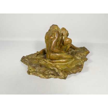 Trois, maternité, sculpture en bronze patiné par Sandrine Clarisse Bertrand, fonte Couffignal – Image 9