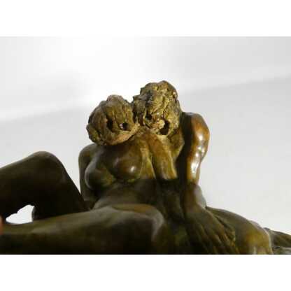 Trois, maternité, sculpture en bronze patiné par Sandrine Clarisse Bertrand, fonte Couffignal – Image 7