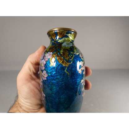 La Glycine, vase en émail émaux de Limoges par Cibot et Thoumieux, début XX ème – Image 7