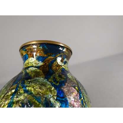 La Glycine, vase en émail émaux de Limoges par Cibot et Thoumieux, début XX ème – Image 10
