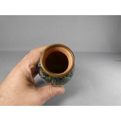 La Glycine, vase en émail émaux de Limoges par Cibot et Thoumieux, début XX ème – Image 11