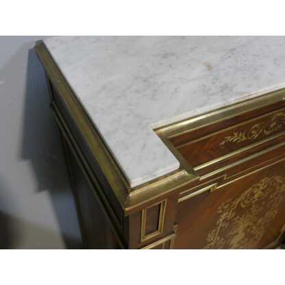 Buffet à hauteur d'appui Napoléon III en palissandre et marqueterie de laiton, XIX è – Image 14