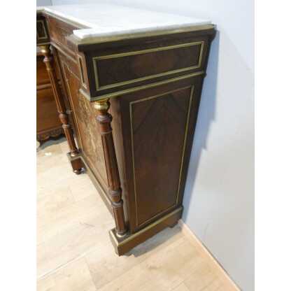Buffet à hauteur d'appui Napoléon III en palissandre et marqueterie de laiton, XIX è – Image 11