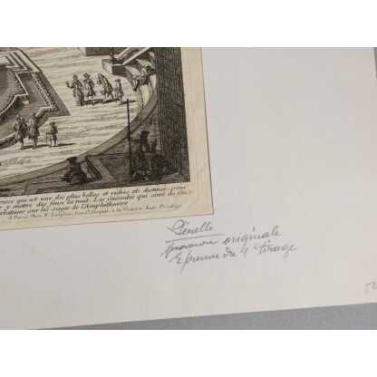 Versailles, La salle du Bal, gravure d’époque XVII ème des jardins par Gabriel Pérelle – Image 9