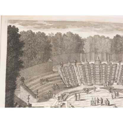 Versailles, La salle du Bal, gravure d’époque XVII ème des jardins par Gabriel Pérelle – Image 6