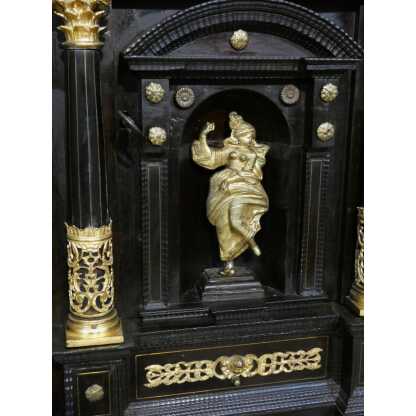 Cabinet italien ou espagnol d'époque XVII ème siècle en ébène, palissandre et bronze – Image 8