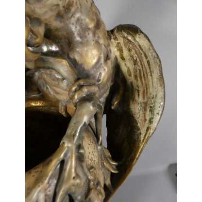 Amphora Austria, très grand vase au cacatoès en céramique, époque fin XIX ème – Image 11