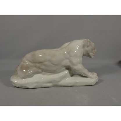 La lionne couchée par Camille Tharaud, porcelaine de Limoges Art Déco – Image 9