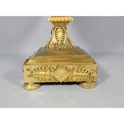 Pendule Empire en bronze doré forme vase ou écusson, Verdier Isle St Louis, époque 1810-1815 – Image 18