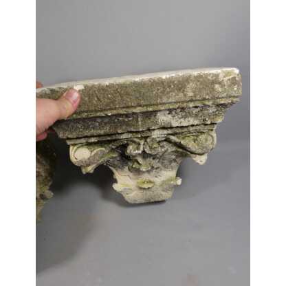 Paire de chapiteaux corinthiens en pierre blanche calcaire sculptée, époque XIX ème – Image 11