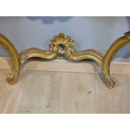 Console de style Louis XV en bois sculpté doré, époque début XX ème – Image 10