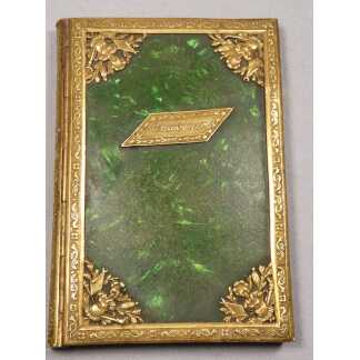 Carnet de bal Charles X en bronze doré et tôle peinte, époque début XIX ème