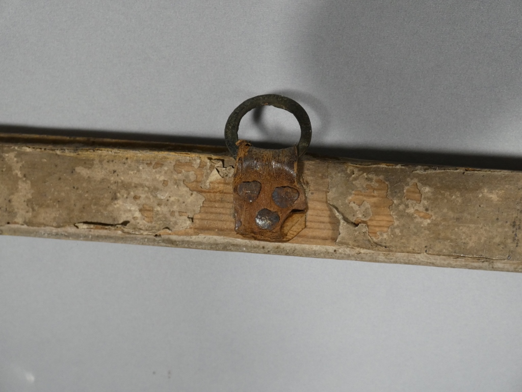 Cadre rectangulaire Louis XVI en bois sculpté doré, époque XVIII ème – Image 9