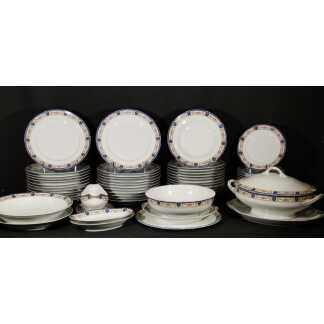 Haviland Trocadéro Lafayette, service de table 12 personnes en porcelaine de Limoges, Louis XV