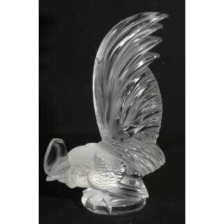 Lalique France, coq nain, statuette en cristal, époque vers 1960
