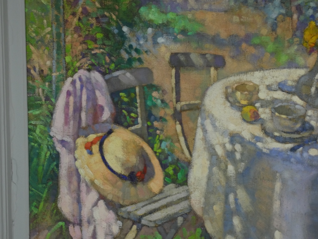 Déjeuner sous la tonnelle, tableau huile sur toile par Paul Terpereau (1893-1975) – Image 12