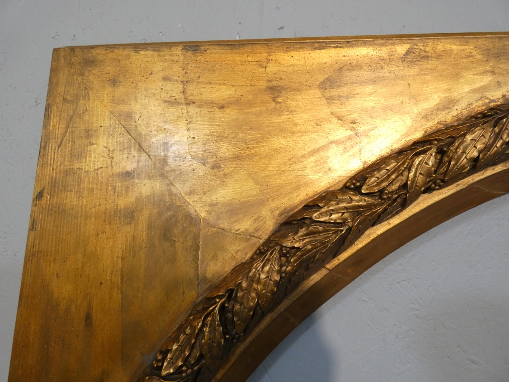 Grand cadre rond couronne feuilles de laurier, style Louis XVI Empire, époque début XX ème – Image 13