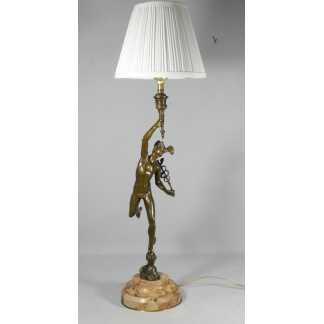 Mercure Volant d'après Jean de Bologne, sculpture en bronze monté en lampe, époque XIX ème