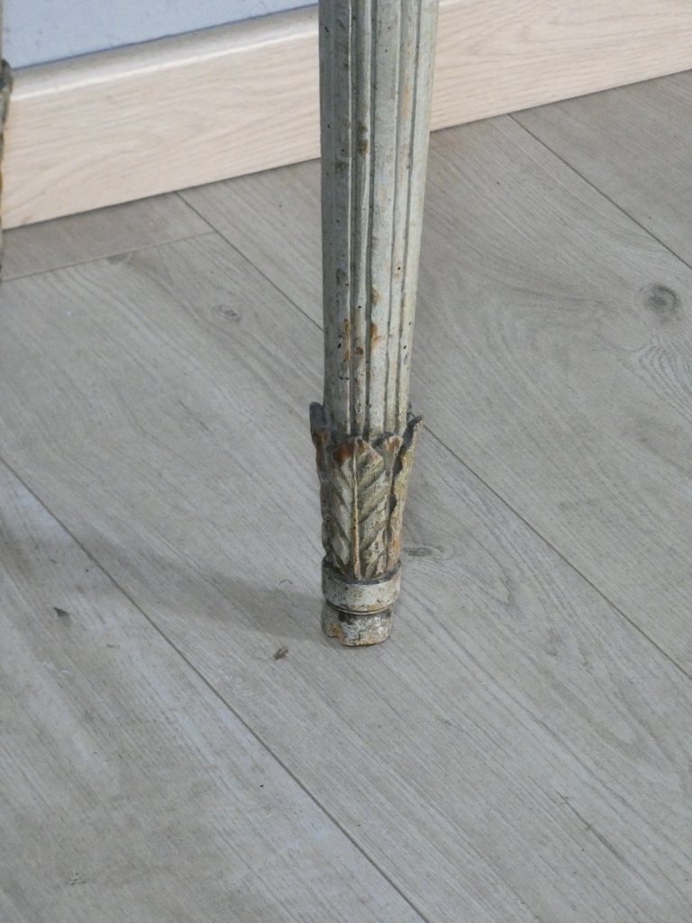 Console d'époque Louis XVI en bois sculpté peint, fin XVIII ème siècle – Image 13