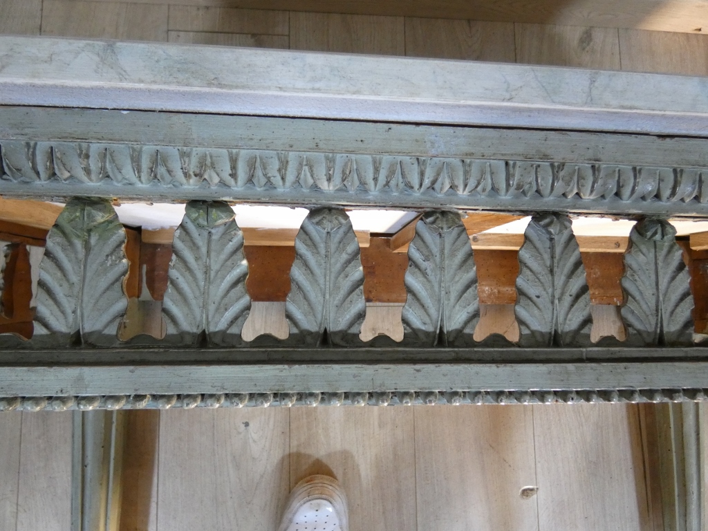 Console d'époque Louis XVI en bois sculpté peint, fin XVIII ème siècle – Image 5