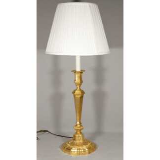 Grande lampe de style Régence en bronze doré, époque XX ème