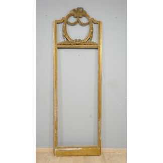 280 cm de haut! très grand cadre trumeau de boiserie de style Louis XVI en bois sculpté doré
