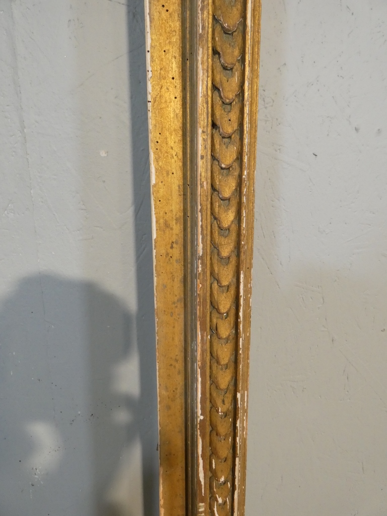 280 cm de haut! très grand cadre trumeau de boiserie de style Louis XVI en bois sculpté doré – Image 7
