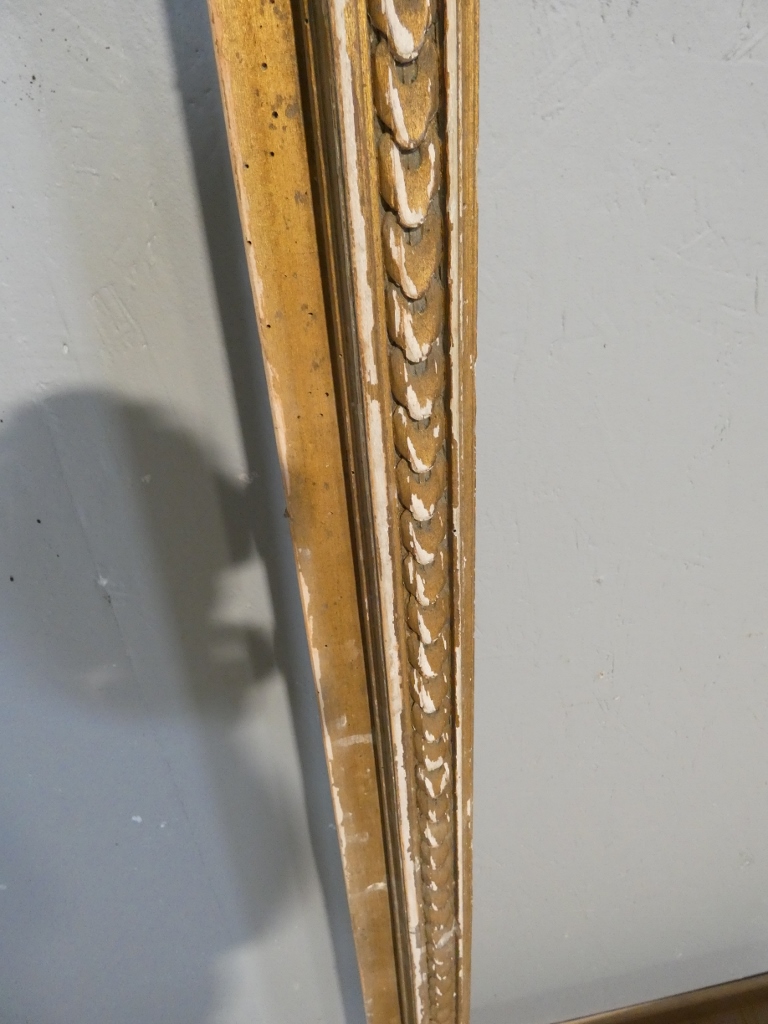 280 cm de haut! très grand cadre trumeau de boiserie de style Louis XVI en bois sculpté doré – Image 8
