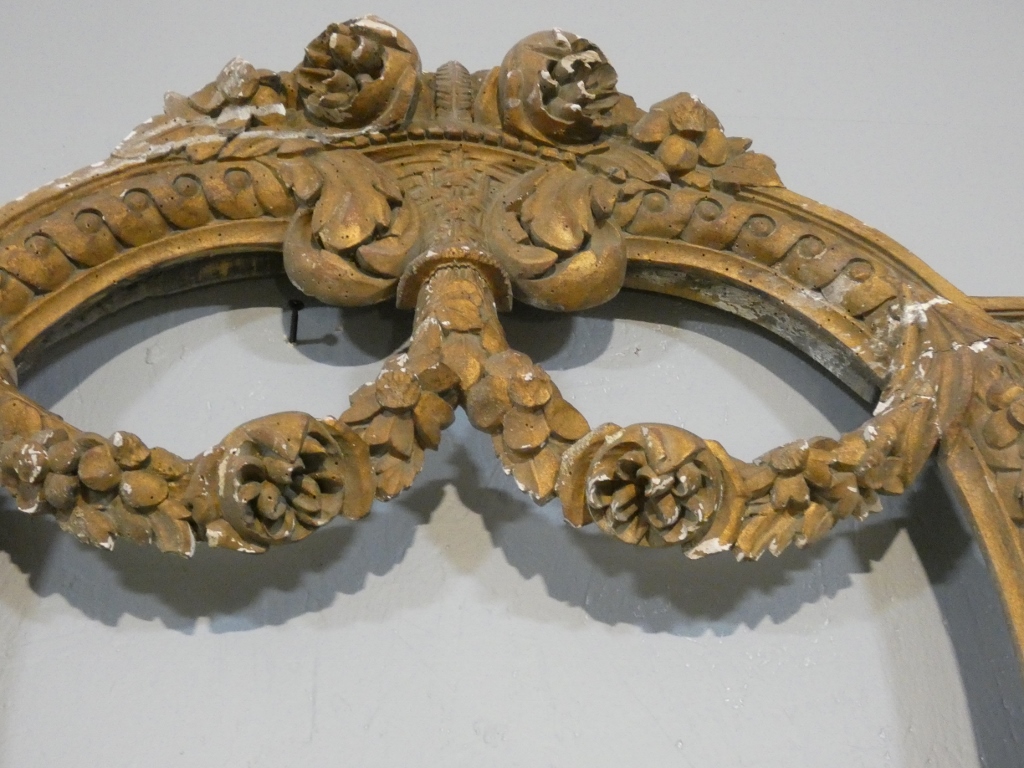 280 cm de haut! très grand cadre trumeau de boiserie de style Louis XVI en bois sculpté doré – Image 3