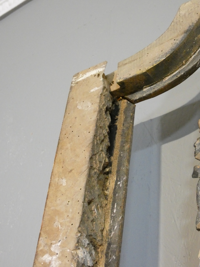 280 cm de haut! très grand cadre trumeau de boiserie de style Louis XVI en bois sculpté doré – Image 13