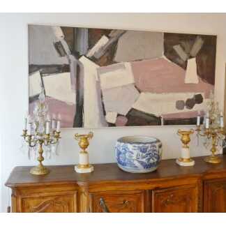 Grand tableau abstrait par Maurice Mante daté 1985, 203*103 cm