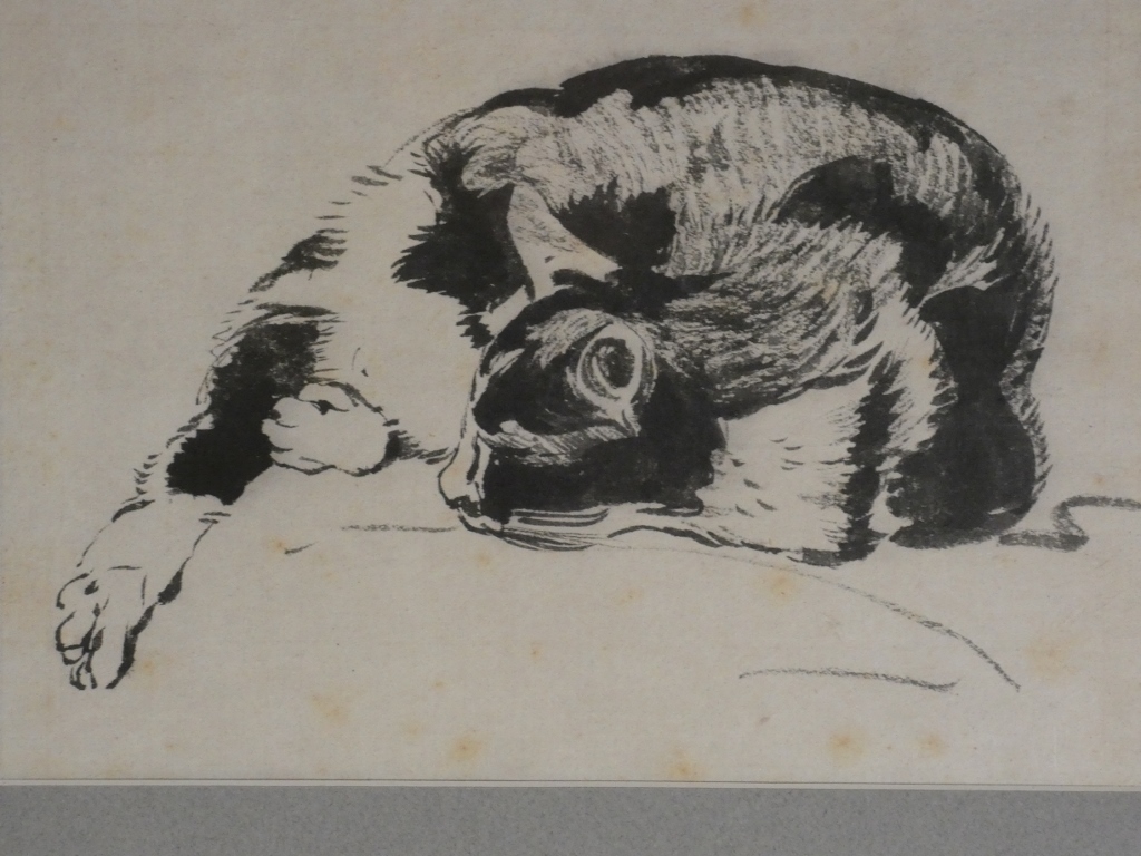 Charles Bichet, le chat, dessin à l'encre de Chine, école de Crozant – Image 2