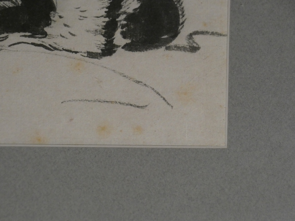 Charles Bichet, le chat, dessin à l'encre de Chine, école de Crozant – Image 4