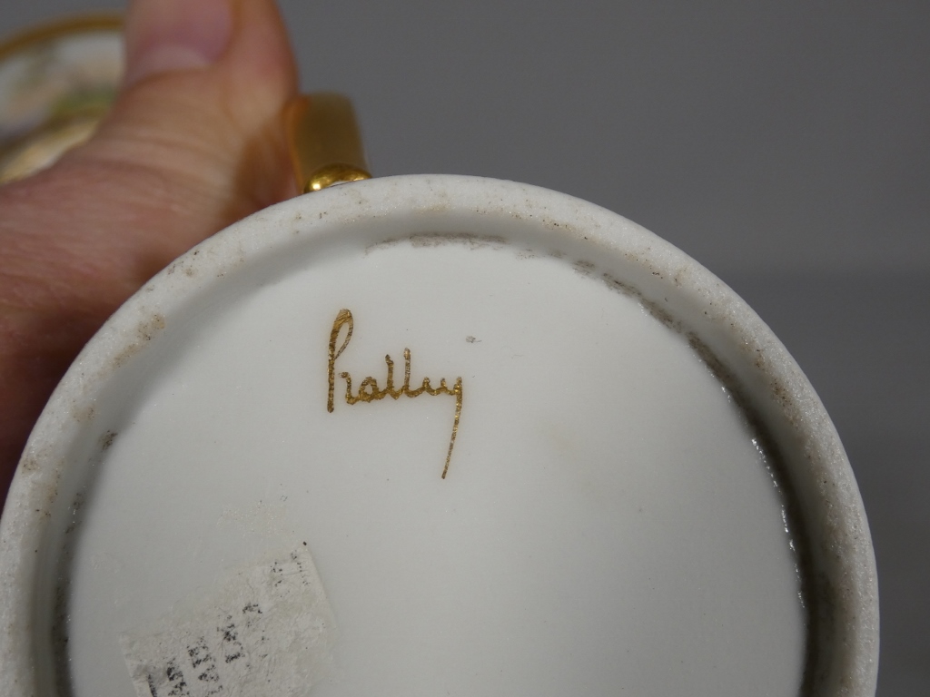 Atelier Halley (1800-1822), tasse litron en porcelaine peinte à la main, XIX ème – Image 7